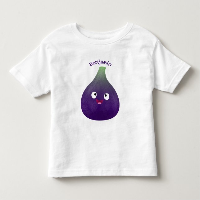 Camiseta Infantil Cartografia de fruta roxa e giro, bonita (Frente)