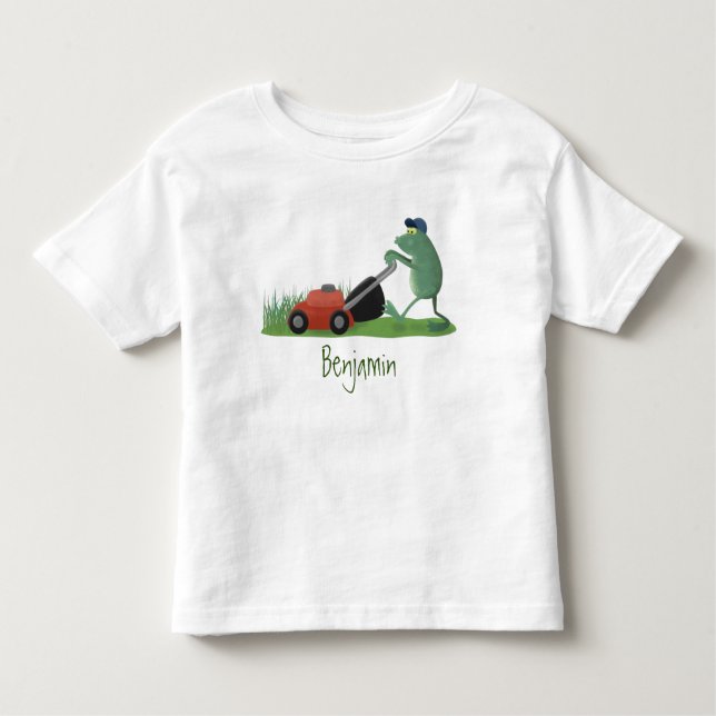 Camiseta Infantil Cartografia de relva verde-sapo engraçada (Frente)