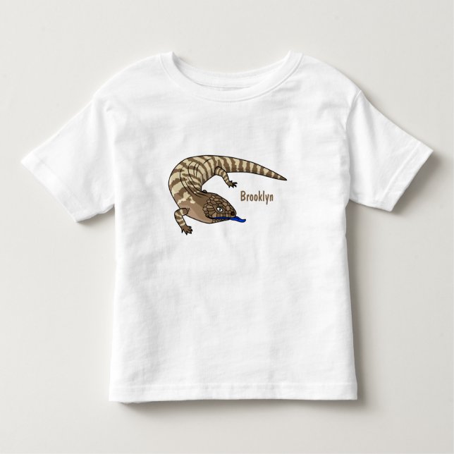 Camiseta Infantil Cartografia de répteis de lagarto azul (Frente)