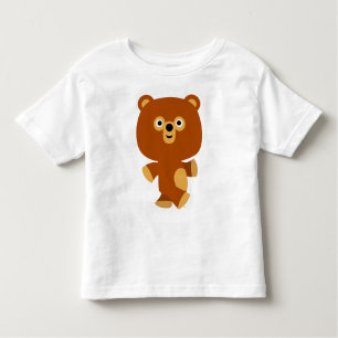 Camiseta Infantil Cartoon Bonito Assertivo Bear Crianças Camisa-T