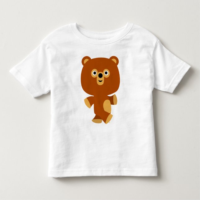 Camiseta Infantil Cartoon Bonito Assertivo Bear Crianças Camisa-T (Frente)