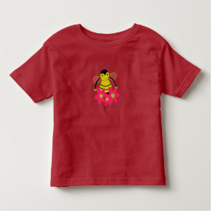 Camiseta Infantil Cartoon Bumble Bee com Flores
