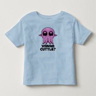 Camiseta Infantil Cartoon Cuttlefish