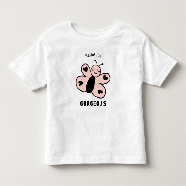 Camiseta Infantil Cartoon de borboleta (Frente)