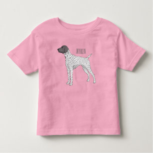 Camiseta Infantil Cartoon de cachorro-pintor alemão Shorthired