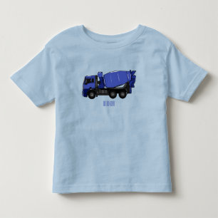 Camiseta Infantil Cartoon de caminhão de transporte misto em betão