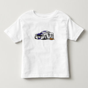 Camiseta Infantil Cartoon de carro de músculo branco - Escolha a co