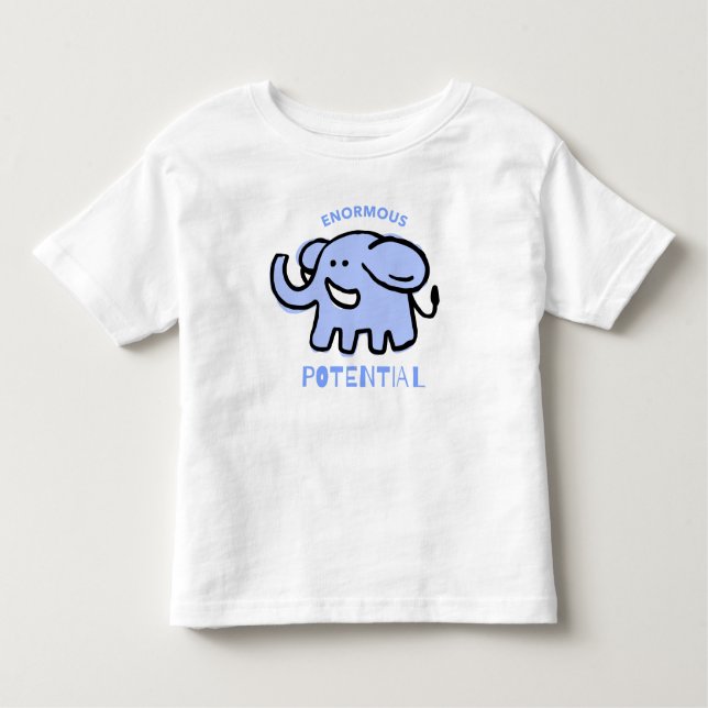 Camiseta Infantil Cartoon de Elefante (Frente)
