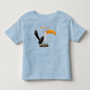 Camiseta Infantil Cartoon de pássaros-de-bico-amarelo engraçado
