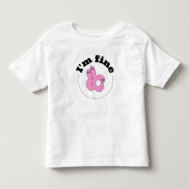 Camiseta Infantil Cartoon Dedos Rosa (Frente)