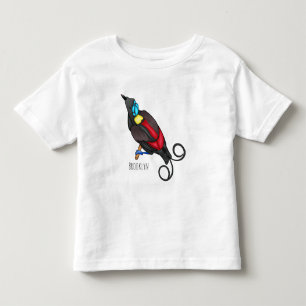Camiseta Infantil cartoon do pássaro-de-paradiso de Wilson