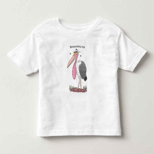 Camiseta Infantil Cartoon engraçado marabou (Frente)