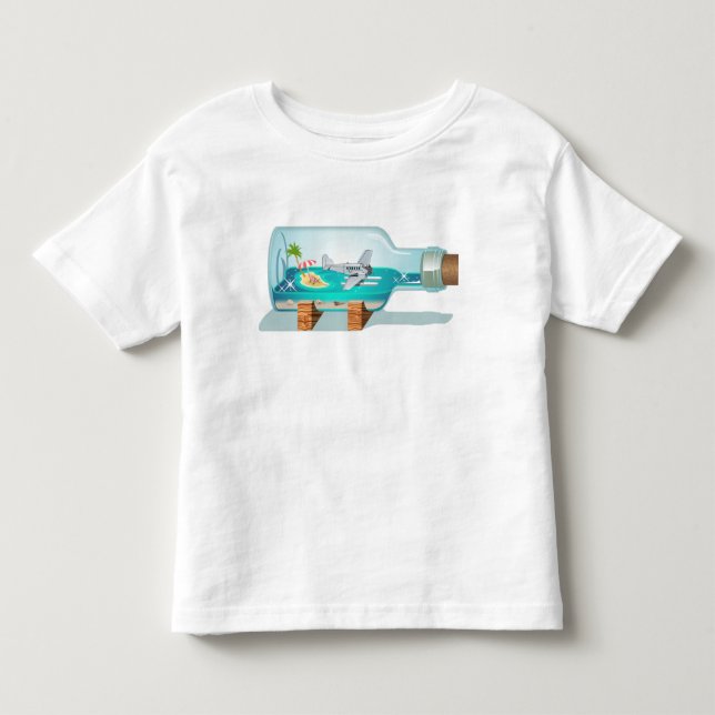 Camiseta Infantil Cartoon Garrafa de Souvenir (Frente)