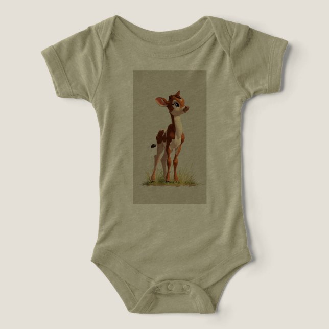 Camiseta Infantil Cartoon Little Deer (Design frontal)