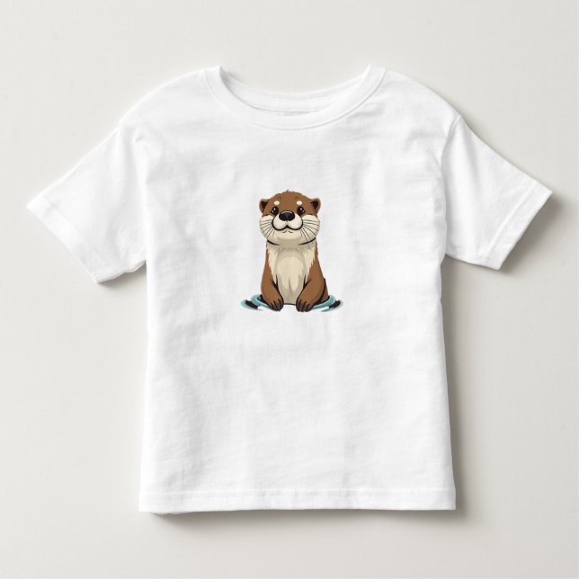Camiseta Infantil Cartoon Otter Encantado (Frente)