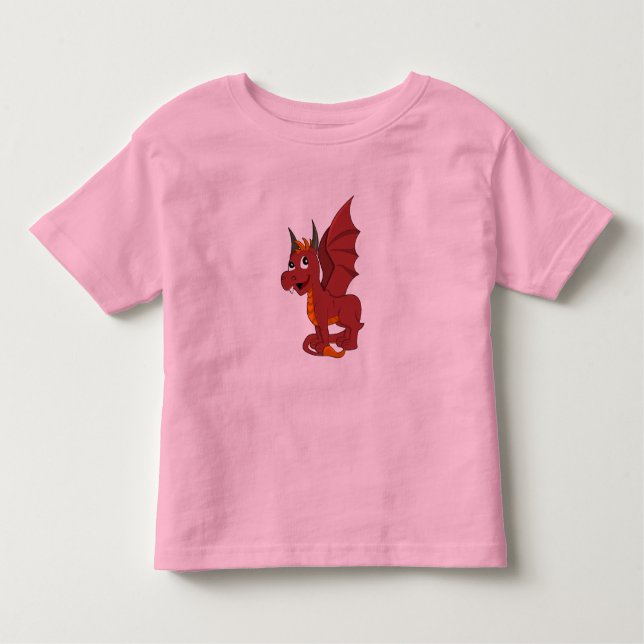 Camiseta Infantil Cartoon Red Dragon (Frente)