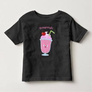 Camiseta Infantil Cartoon sundae de sorvete de morango