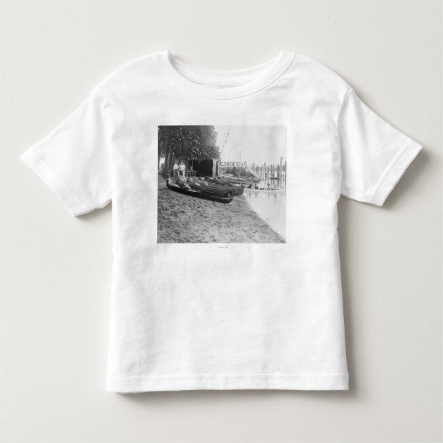 Camiseta Infantil Casa da canoa de Yocum, parque da praia de (Frente)