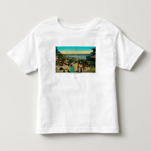 Camiseta Infantil Casa da praia e do banho, praia longa de