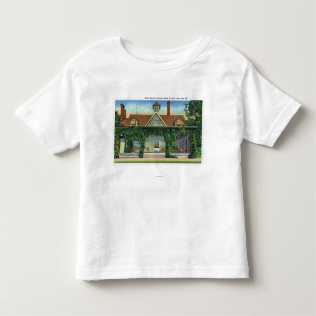 Camiseta Infantil Casa de verão de Mark Twain, fazenda da pedreira (Frente)