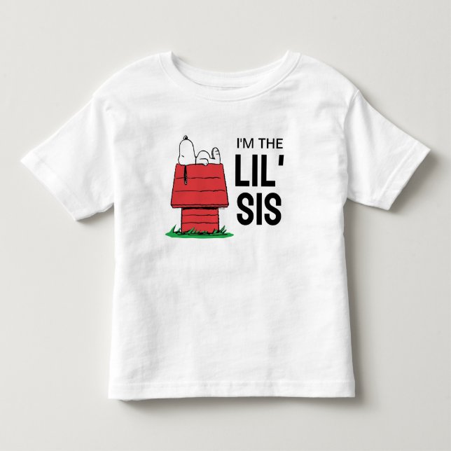 Camiseta Infantil Casa do Cachorro Snoopy Peanuts | Eu sou a Irmã Ma (Frente)