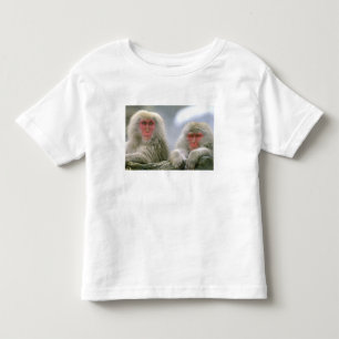 Camiseta Infantil Casais de Macacos da Neve, Macaco Japonês,
