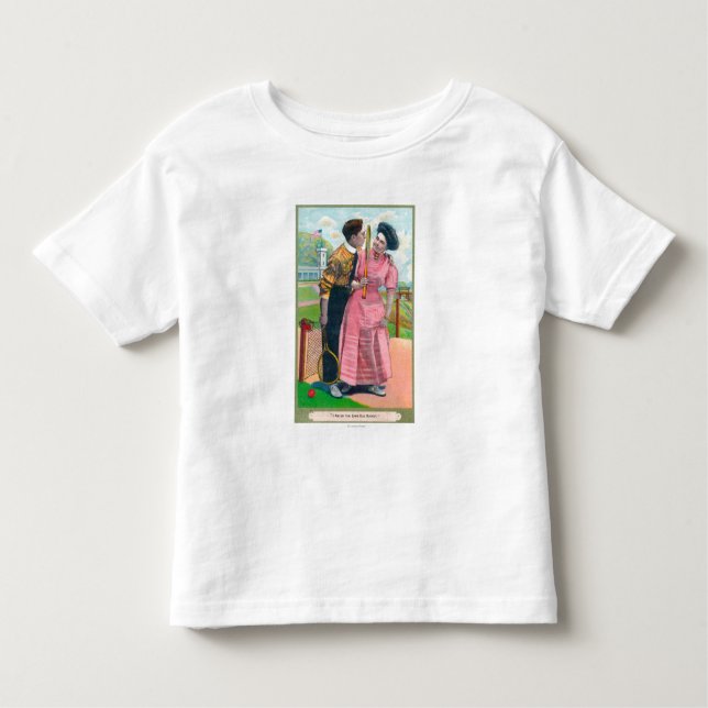Camiseta Infantil Casal com a raquete velha de GearSame do tênis (Frente)