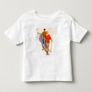 Camiseta Infantil Casal que veste sapatos de neve por McClelland