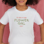 Camiseta Infantil Casamento De Texto Floral Da Menina Mais Justa<br><div class="desc">Mostre à sua florista o quão especial e importante ela é na festa de casamento com esta camisa adorável "Eu sou a flor mais bonita de todos!"!</div>