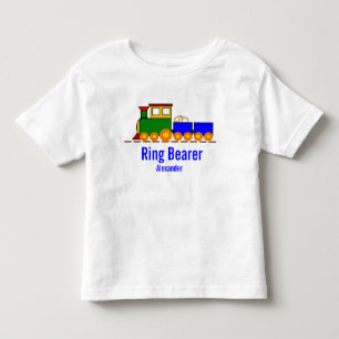 Camiseta Infantil Casamento de trem com Ring Bearer