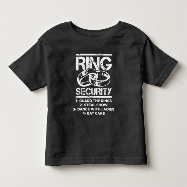 Camiseta Infantil Casamento Ring Segurança Kid Casamento (Frente)