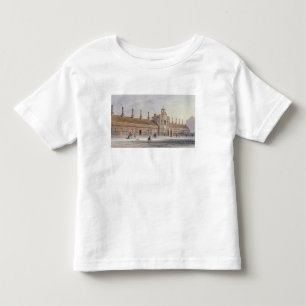 Camiseta Infantil Casas da esmola das colinas do esmeril na fileira