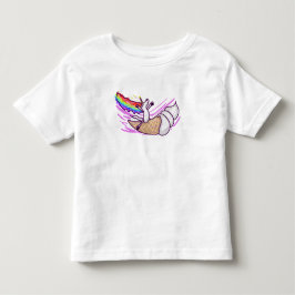 Camiseta Infantil Cascata de Sorvete de Arco-íris de Unicórnio