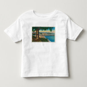 Camiseta Infantil Casino e cais, papai noel CruzSanta Cruz, CA