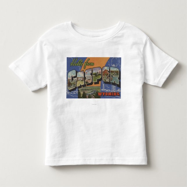 Camiseta Infantil Casper, Wyoming - grandes cenas da letra (Frente)