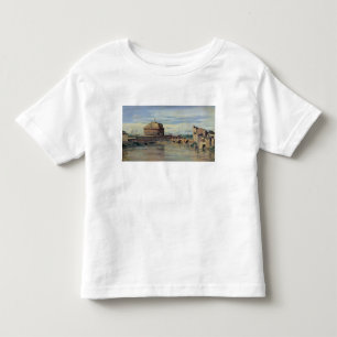 Camiseta Infantil Castel Sant Angelo e o rio Tibre, Roma