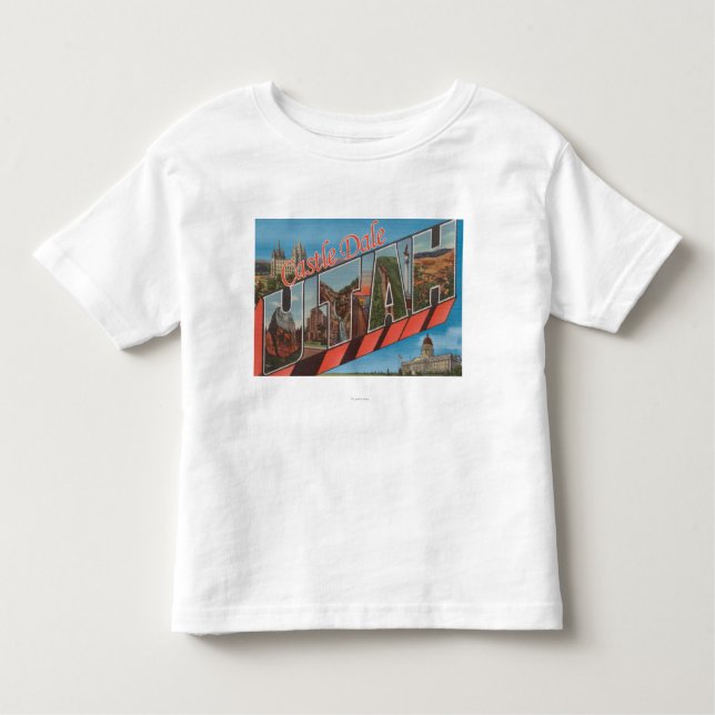 Camiseta Infantil Castelo Dale, Utá - grandes cenas da letra (Frente)