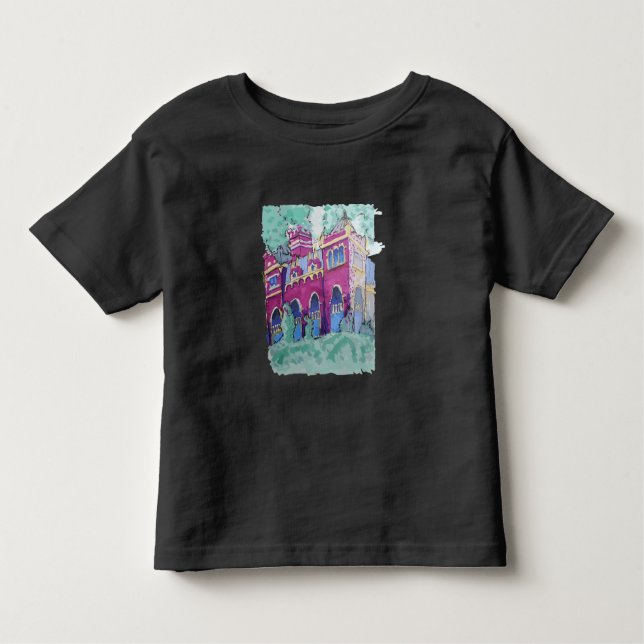 Camiseta Infantil Castelo de Púrpura Colorida em Budapeste (Frente)
