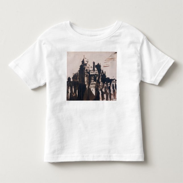 Camiseta Infantil Castelo fortificado por duas pontes (Frente)
