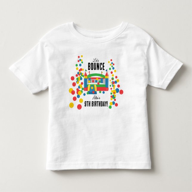 Camiseta Infantil Castelo Inflável Saltitante Festa de Aniversário I (Frente)