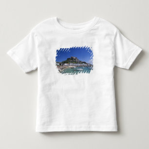 Camiseta Infantil Castelo Mount Orgueil e porto, Gorey, Jersey
