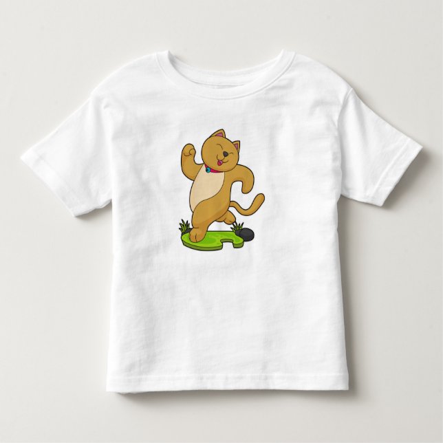 Camiseta Infantil Cat com Choker em execução (Frente)