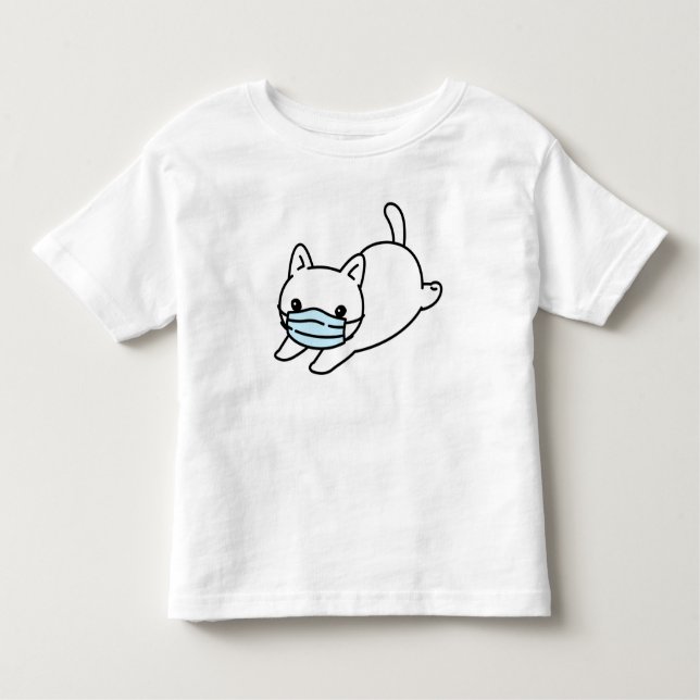 Camiseta Infantil CAT COM T-Shirt DE ALGODÃO DE ALGODÃO ROSTO (Frente)