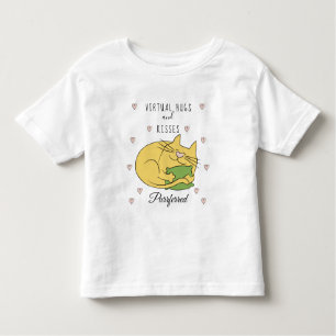 Camiseta Infantil Cat diz abraços virtuais fornecidos
