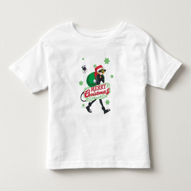 Camiseta Infantil Cat Noir | Feliz Natal (Frente)