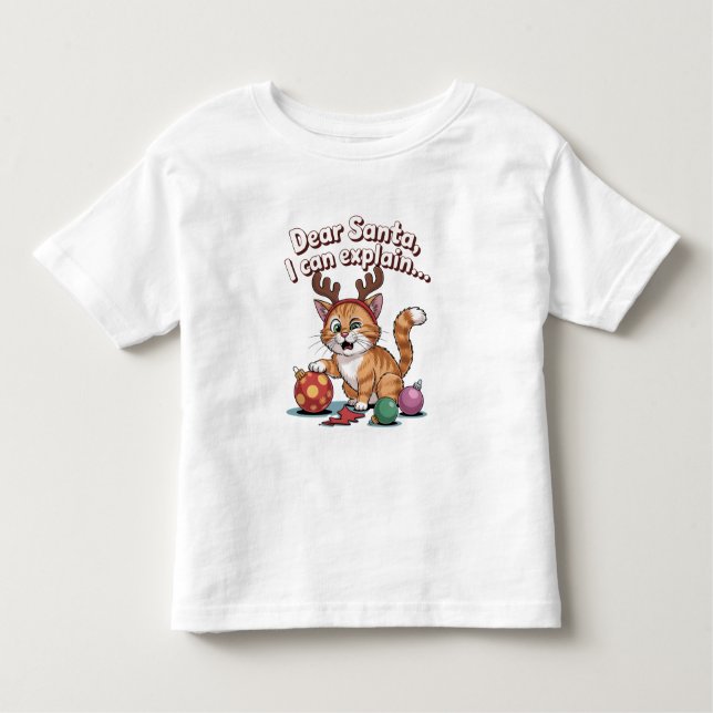 Camiseta Infantil Cat’s Christmas Plan (Frente)