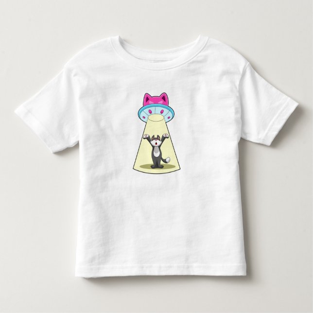 Camiseta Infantil Cat Spaceship (Frente)