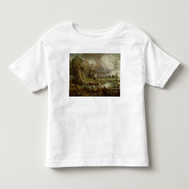 Camiseta Infantil Catedral de John Constable | Salisbúria do (Frente)