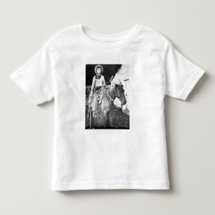 Camiseta Infantil caubói americano no Kansas, c.1880 (foto por p/b)