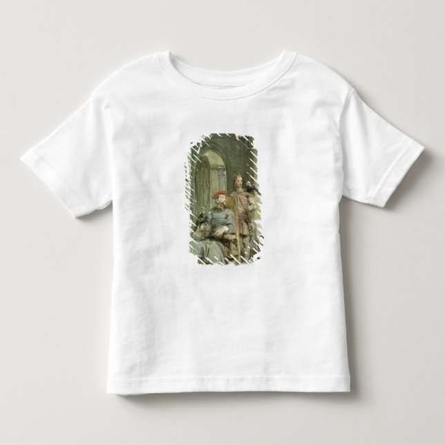 Camiseta Infantil Cavaleiro e página (Frente)